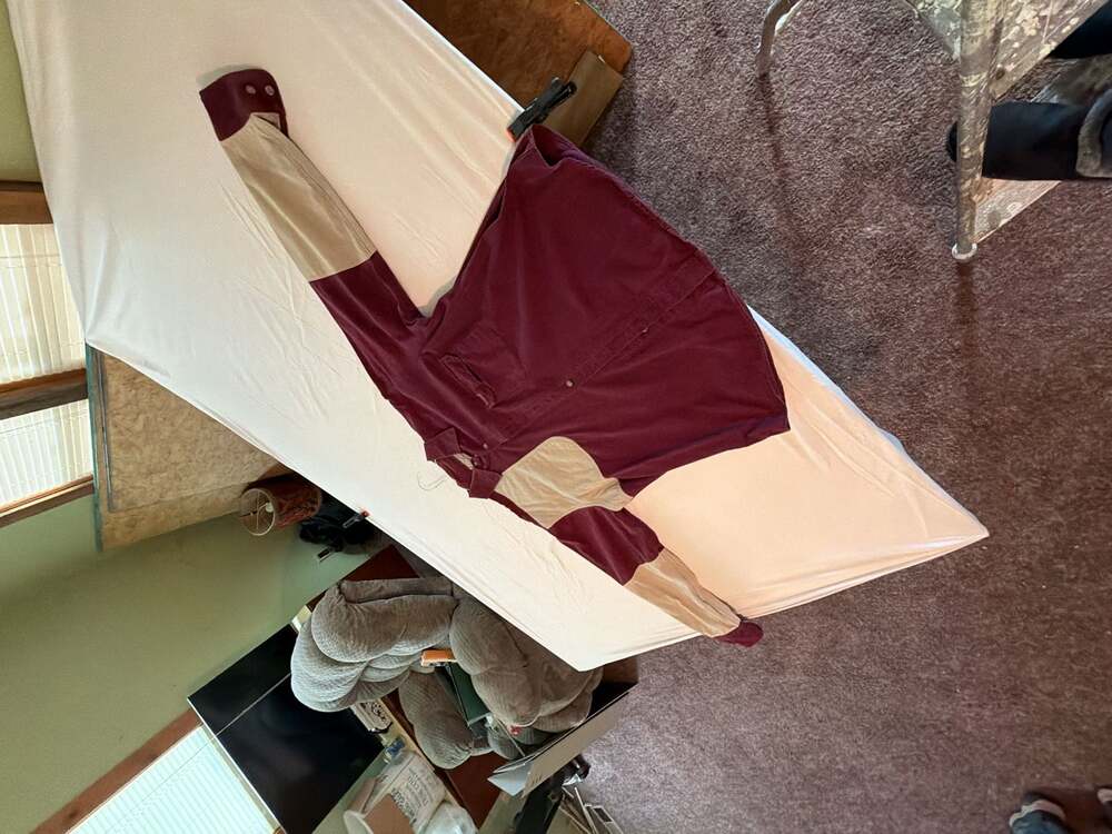 Woolrich Outdoor Guide Collection Shooting Shirt Maroon Tan
